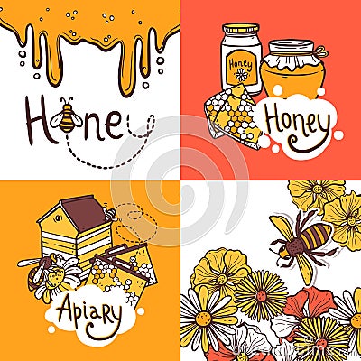 Honey Design Concept Vector Illustration