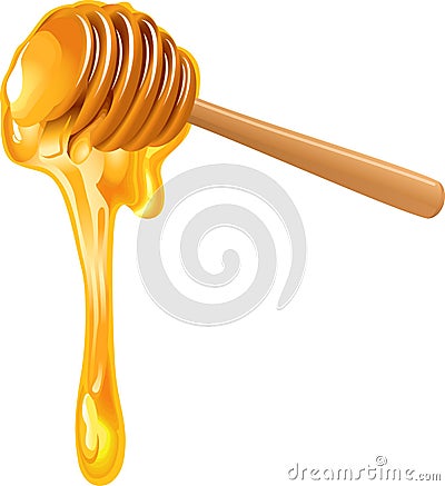 Honey dipper Stock Photo