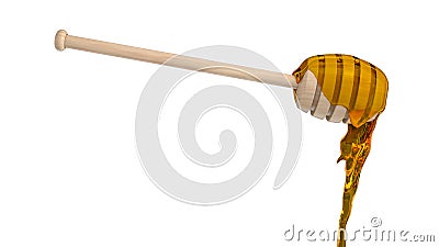 Honey dripper isolated 3D render Stock Photo