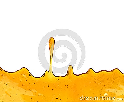 Honey dripping Stock Photo