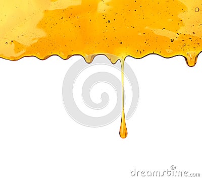 Honey dripping Stock Photo
