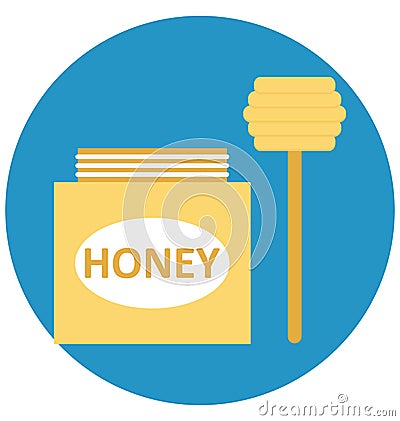 honey, honey jar, Isolated Vector icon that can be easily modified or edit honey, honey jar, Isolated Vector icon that can be eas Vector Illustration