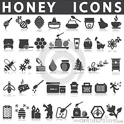 Honey icons Vector Illustration