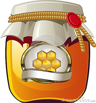 Honey jar Vector Illustration