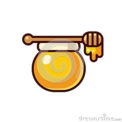 Honey jar icon Vector Illustration