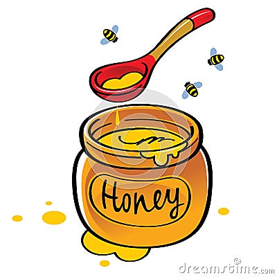 Honey jar Vector Illustration