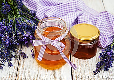 Honey and lavender Stock Photo