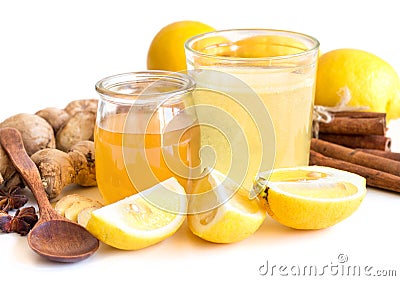 Honey, lemon and ginger Stock Photo