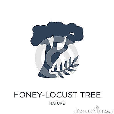 honey-locust tree icon in trendy design style. honey-locust tree icon isolated on white background. honey-locust tree vector icon Vector Illustration