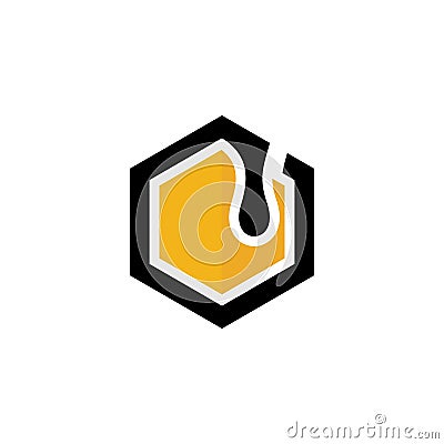 Honey logo icon design, Vector illustration, Honey Logo Design Concept. Food logo template Vector Illustration