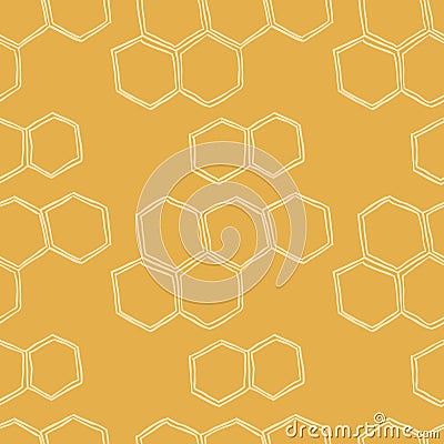 Honey Meadows seamless pattern Stock Photo