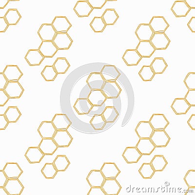 Honey Meadows seamless pattern Stock Photo