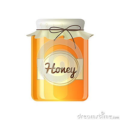 Honey pot illustration Vector Illustration