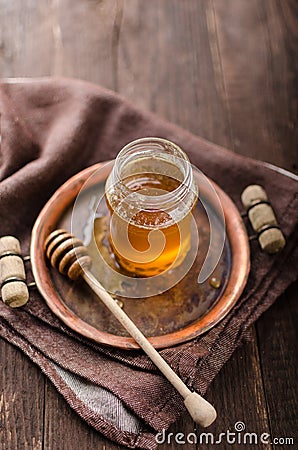 Honey rustic photography, food advertisment Stock Photo