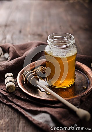 Honey rustic photography, food advertisment Stock Photo
