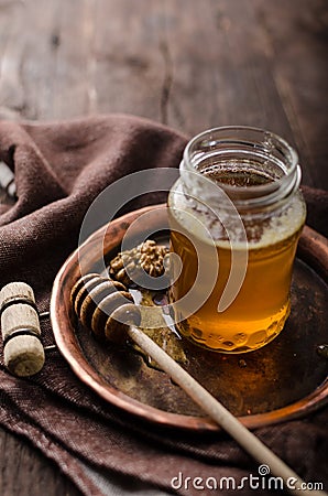 Honey rustic photography, food advertisment Stock Photo