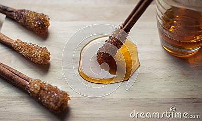 Honey & sugar cinnamon Stock Photo