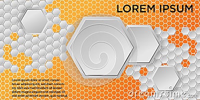 Honeycomb Background. Vector Illustration of Geometric Hexagons Background Stock Photo