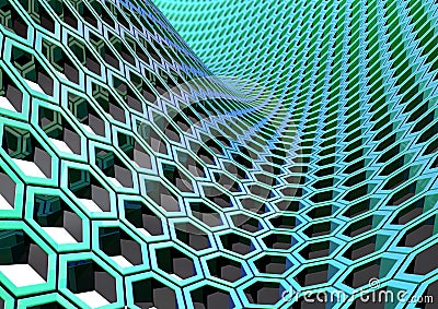 HoneyComb Blue green Stock Photo