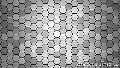 Honeycomb Grid tile random background or Hexagonal cell texture. in color gray or grey with difference border space. And vignette Stock Photo