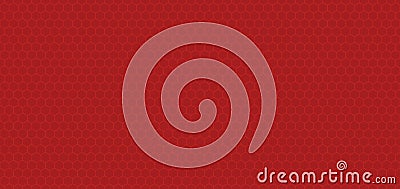 Honeycomb Grid tile rotate background or Hexagonal cell texture. in color red and black border style with gradient. Stock Photo