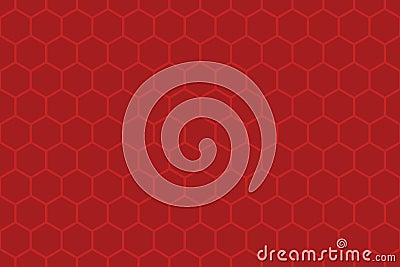 Honeycomb Grid tile rotate background or Hexagonal cell texture. in color red and black border style with gradient. Stock Photo