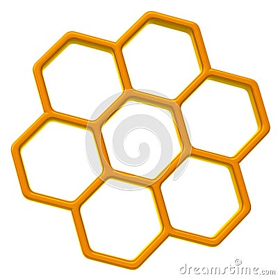 Honeycomb icon 3d Stock Photo