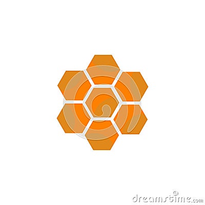 Honeycomb icon logo design vector template Vector Illustration