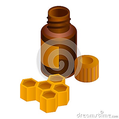 Honeycomb mixture icon, isometric style Vector Illustration