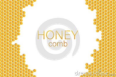 Honeycomb monochrome honey pattern. Vector stock illustration Vector Illustration