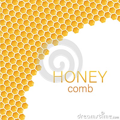 Honeycomb monochrome honey pattern. Vector stock illustration Vector Illustration