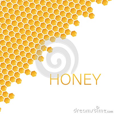 Honeycomb monochrome honey pattern. Vector stock illustration. Vector Illustration
