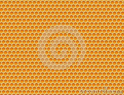 Honeycomb monochrome honey pattern. Vector stock illustration Vector Illustration