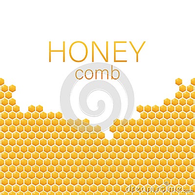 Honeycomb monochrome honey pattern. Vector stock illustration. Vector Illustration