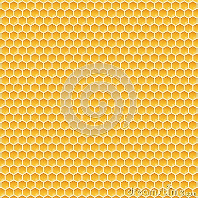 Honeycomb monochrome honey seamless pattern. Vector stock illustration Vector Illustration