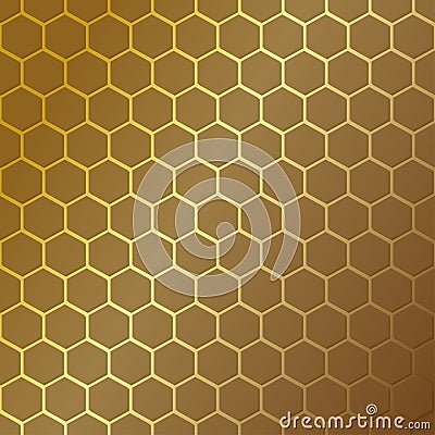 Honeycomb pattern. Vector illustration. Hexagonal cell texture. Grid on the background.Geometric design. Modern stylish abstract t Cartoon Illustration