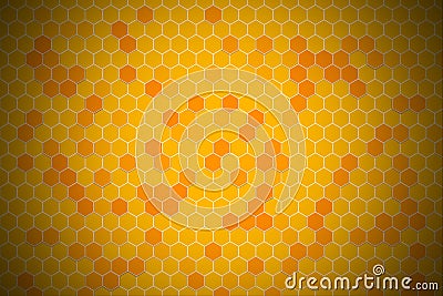 Honeycomb random Grid background or Hexagonal cell texture. Stock Photo