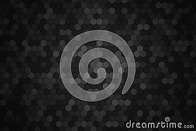 Honeycomb random rotate Grid background or Hexagonal cell texture. in color black or dark. Stock Photo