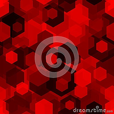 Honeycomb seamless pattern. Repeated overlap hexagon motif texture print Vector Illustration