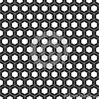 Honeycomb seamless pattern.Vector illustration.Hexagonal cell texture. Grid background.Geometric design. Modern stylish abstract t Vector Illustration