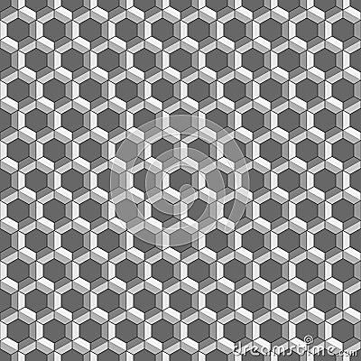 Honeycomb seamless pattern. Vector illustration. Hexagonal texture. Grid background. Geometric design. Modern stylish abstract tex Vector Illustration