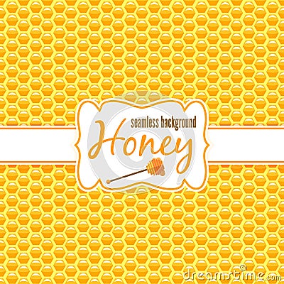 Honeycomb vector seamless pattern Vector Illustration