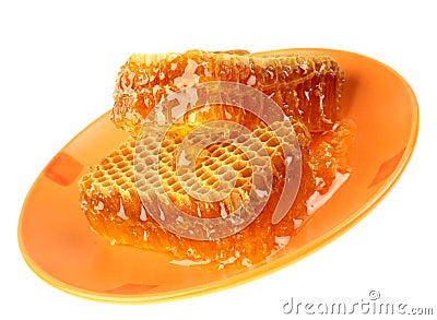 Honeycomb wax Stock Photo