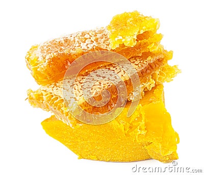 Honeycomb and wax Stock Photo