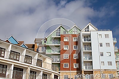 Honeycombe Chine Apartments Boscombe Stock Photo