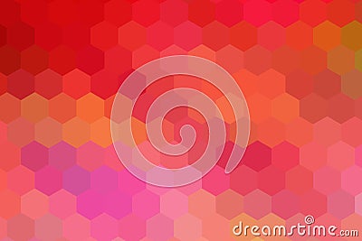 Honeycombs pattern. Multi-colored rectangular pixel background. The texture consisting of multi-colored hexagons Stock Photo