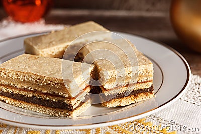 Honeyed-creamy, traditional hungarian pastry Stock Photo