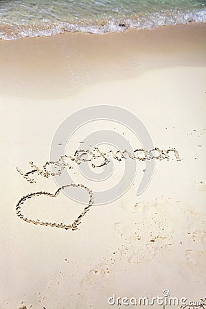Honeymoon beach Stock Photo