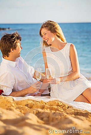 Honeymoon concept, Man and Woman in love Stock Photo