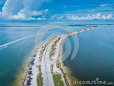 Honeymoon Island Beach. Dunedin Causeway. Summer vacation. Florida USA. Blue-turquoise color of salt water. Stock Photo